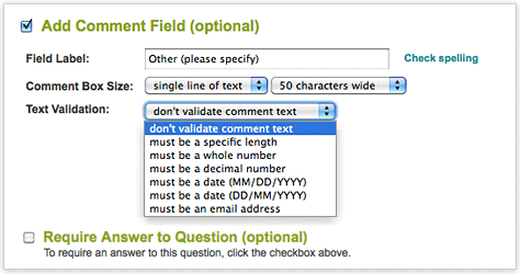 SurveyMonkey - Simple yet advanced answer validation options. SurveyMonkey - Simple yet advanced answer validation options.